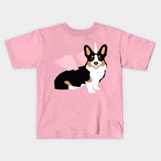 Tri Corgi Unicorn Kids T-Shirt